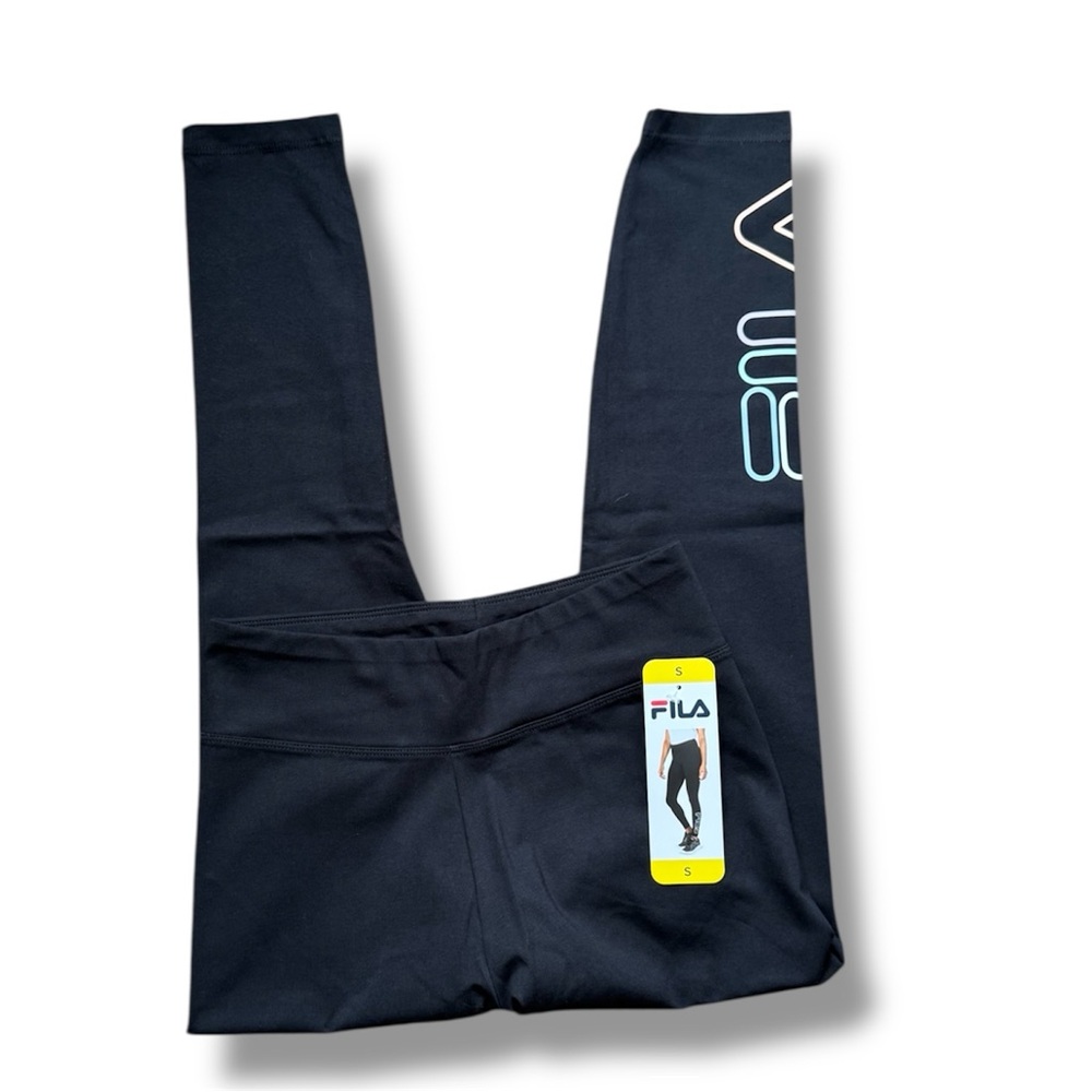 Fila Womens High Waist Leggings Logo Print